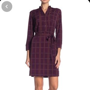 Nordstrom - MJ Plaid Waist Tie Dress